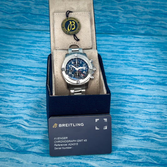 Breitling Avenger Chronograph GMT Blue Dial 45MM
